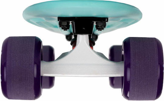 Action One Complete Penny Board Pro Series 56 X 15 Cm Wide Wheels Turquoise