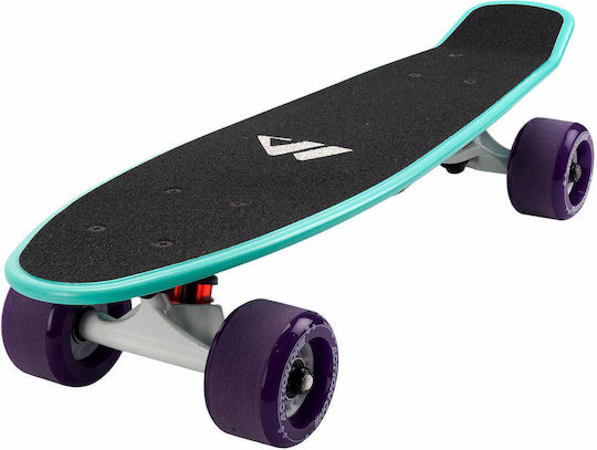 Action One Complete Penny Board Pro Series 56 X 15 Cm Wide Wheels Turquoise