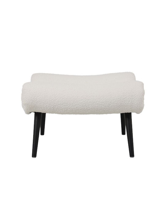 Hocker Fußhocker Gepolstert mit Stoff Silla White Shade 68x58x40cm