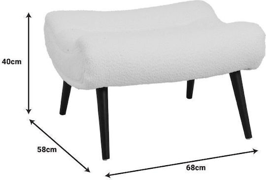 Fußhocker Mit Stoffbezug Silla Sapio-Milo 68x58x40cm