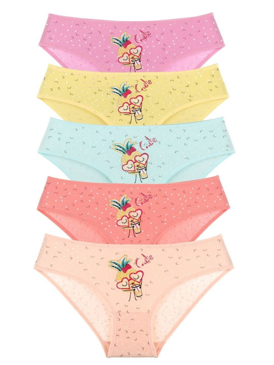 Donella Set of Kids' Briefs Multicolored 5pcs