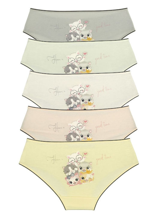 Donella Set of Kids' Briefs Multicolored 5pcs