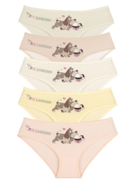 Donella Set of Kids' Briefs Multicolored 5pcs