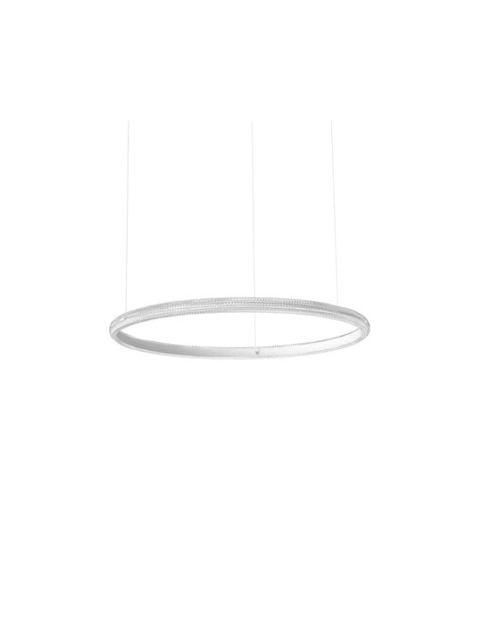 Ideal Lux Pendant Light Pink with Crystals 80x80x222cm
