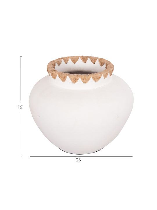 HomeMarkt Decorative Vase White 23x15x19cm