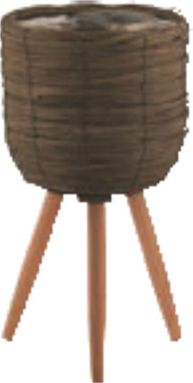 TnS Plant Pot Wooden Gray
