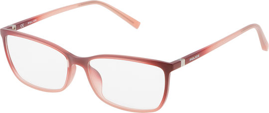Police Metal Eyeglass Frame Orange VPL196 0GGZ