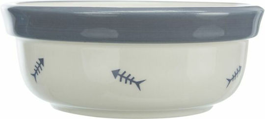 Trixie Eat On Feet Ceramic Bowl Food & Water for Dog & Cat with Base 300ml 12cm in Gray Color 2pcs