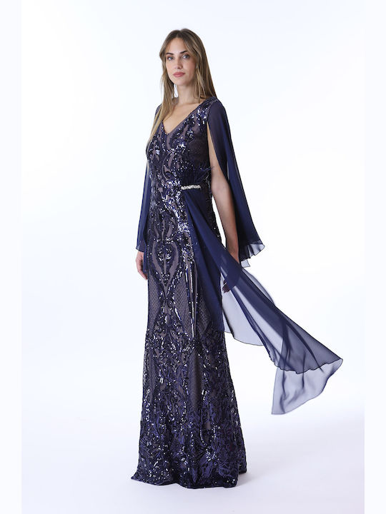 Farmaki Dress Evening Blue