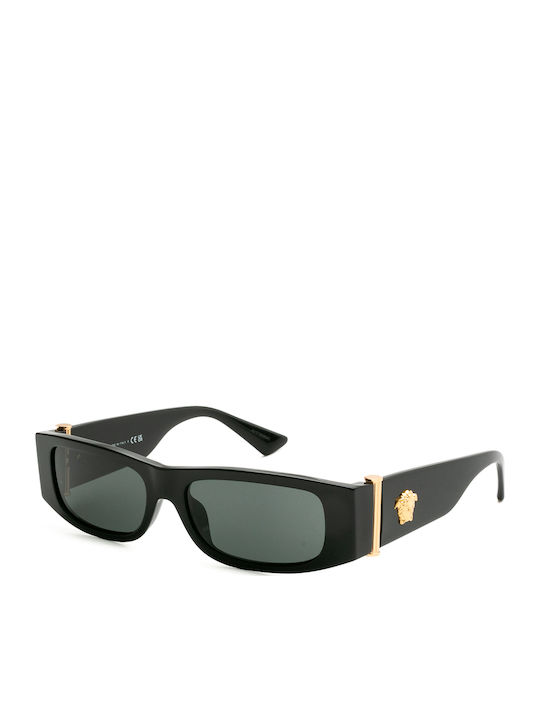 Versace Unisex Γυαλιά Ηλίου με Μαύρο Κοκκάλινο Σκελετό και Γκρι Φακό