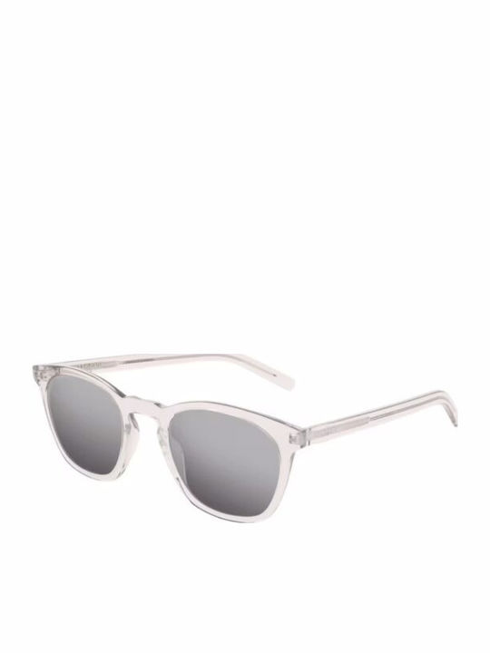 Ysl Bărbătești Ochelari de soare cu Transparent Cadru și Gri Lentilă