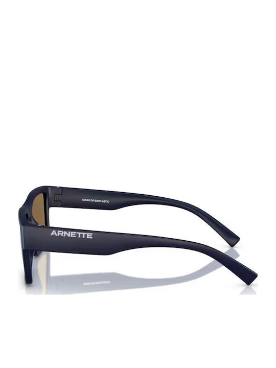Arnette Men's Sunglasses with Navy Blue Plastic Frame and Blue Mirror Lens AN4344 275922