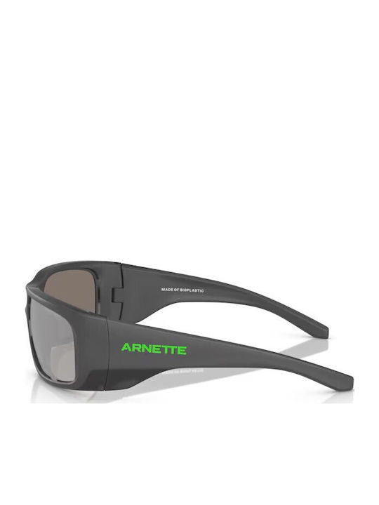 Arnette Flipside Male Sunglasses with Grey Horn-Rimmed Frame and Grey Mirror Lens AN4345 28706G
