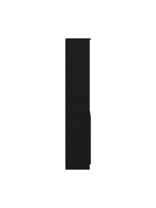 Βιβλιοθήκη Μαύρο 37.5x35x180εκ.