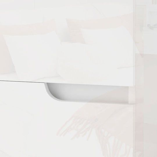 Wooden Bedside Table White 40x40x48cm