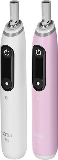 Oral-B iO Series 6 Electric Toothbrush with Timer and Pressure Sensor Duo Pack White/Pink