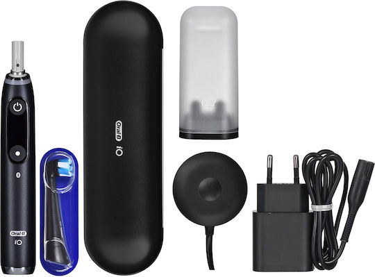 Oral-B iO Series 9 Elektrische Zahnbürste mit Drucksensor und Reisetasche Black Onyx