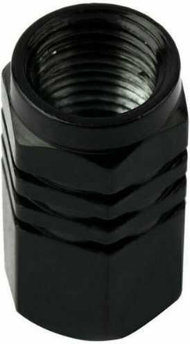 Set 8 Capace Hexagonale pentru Supape Auto din Aliaj de Aluminiu Lungime 1.8 cm Negru
