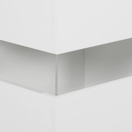 Μπουφές Ξύλινος με Συρτάρια Λευκό 120x34x70cm