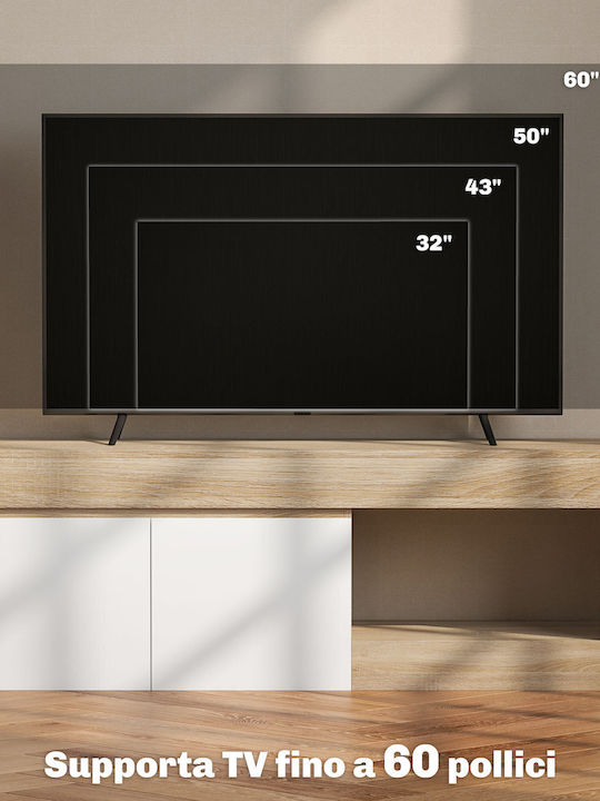 Stand TV Din Lemn Natural L140xA40xÎ48cm