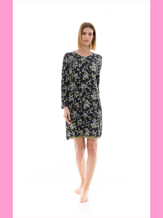 Pink Label Winter Women's Nightdress Pink Pink Label Winter Women's Nightdress Pink