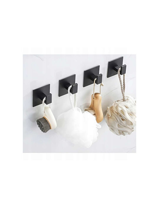 Olympus Single Wall-Mounted Bathroom Hook Black