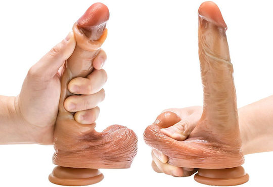 Blush Ρεαλιστικό Dildo με Όρχεις και Βεντούζα Flesh 14cm