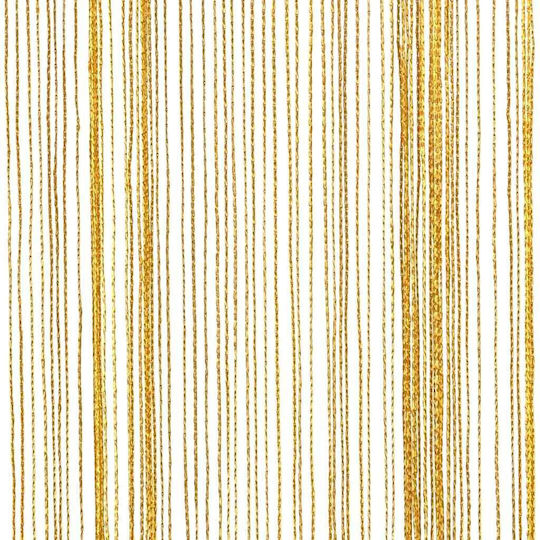 vidaXL Σετ Κουρτίνες με Τούνελ String Χρυσές 140x250εκ.