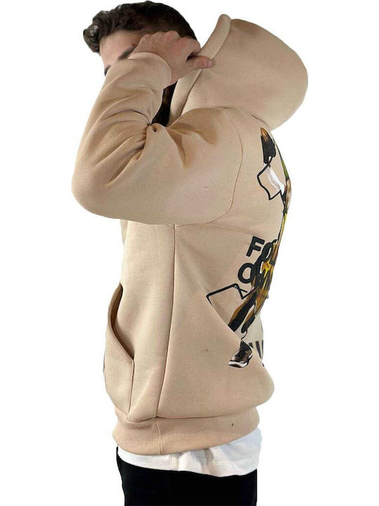 Sweatshirt with Hood Ivory