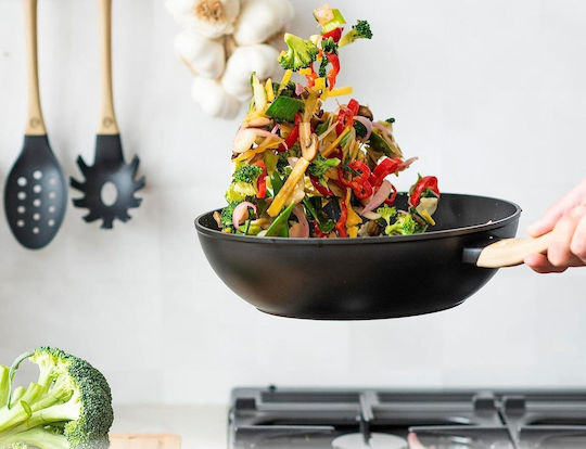 MasterChef Natural Wok aus Aluminium mit Antihaftbeschichtung 28cm