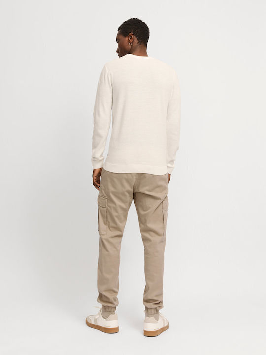 Trousers Cargo Elastic in Relaxed Fit Beige