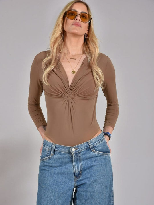 Belle Femme Bodysuit Camel