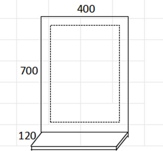Martin Καθρέπτης Μπάνιου από Plywood 40x70cm Καφέ