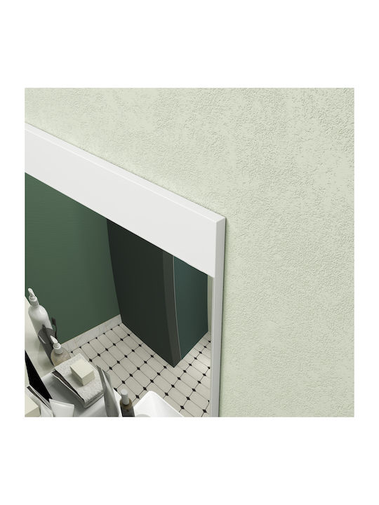 HomCom Badezimmerspiegel aus MDF mit Regal 50x12cm Weiß