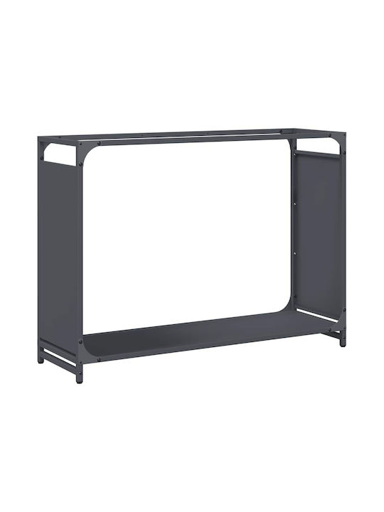 vidaXL Ξύλινο Ράφι Αποθήκευσης Ξύλων 90x28x65cm Γκρι