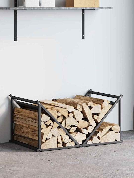 vidaXL Wooden Shelf Wood Storage 70x43x34.5cm Black