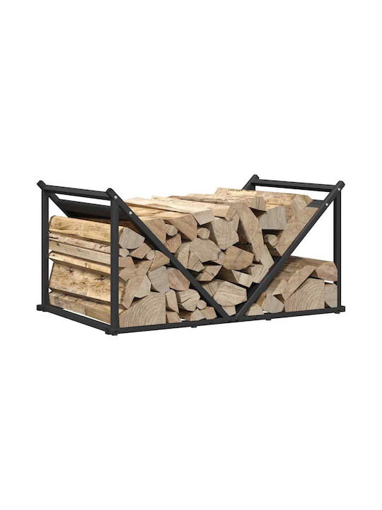 vidaXL Wooden Shelf Wood Storage 70x43x34.5cm Black