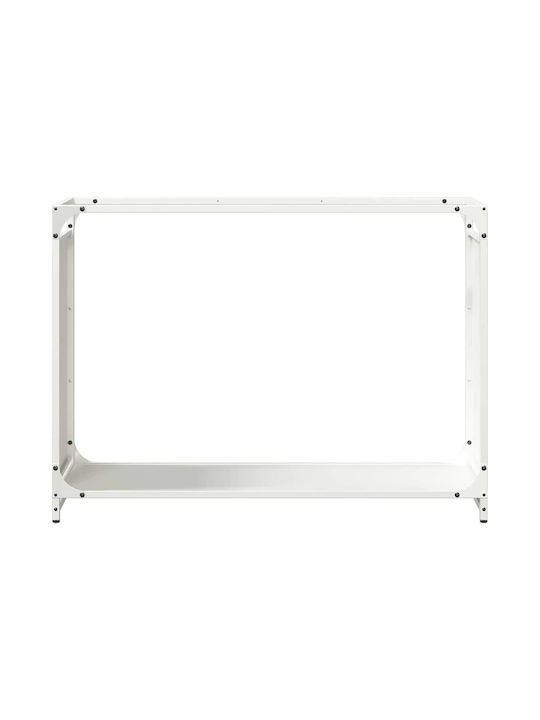 vidaXL Wooden Shelf Wood Storage 90x28x65cm White