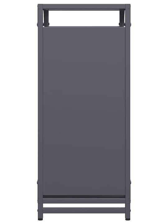 vidaXL Дърво Рафт Съхранение на Дърва 44x28x65см Сив