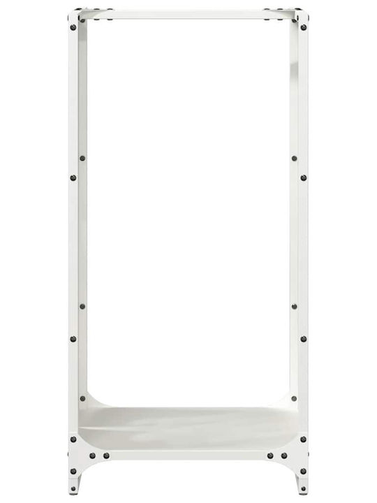 vidaXL Ξύλινο Ράφι Αποθήκευσης Ξύλων 40x30x80cm Λευκό