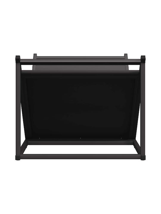 vidaXL Wooden Shelf Wood Storage 70x43x34.5cm Black