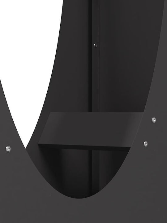 vidaXL Lemn Raft Depozitare lemne 50x23x100cm Negru
