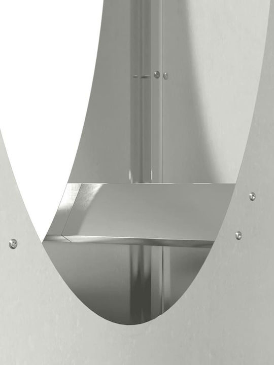 vidaXL Inox Ράφι Αποθήκευσης Ξύλων 50x23x100cm Ασημί