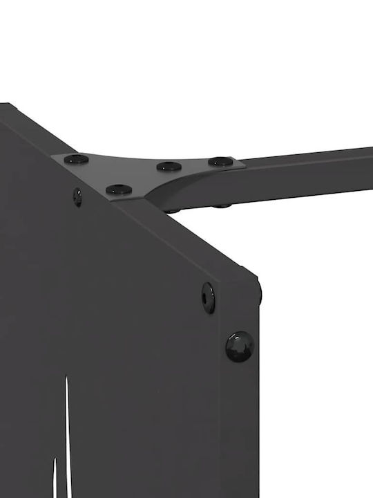vidaXL Ξύλινο Ράφι Αποθήκευσης Ξύλων 40x30x80cm Μαύρο
