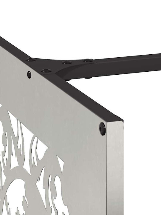 vidaXL Inox Ράφι Αποθήκευσης Ξύλων 40x40x40cm Ασημί