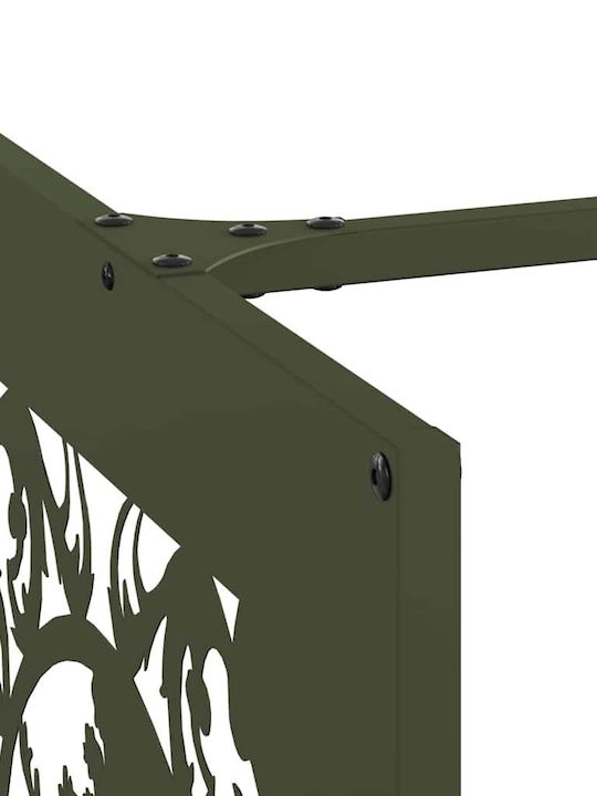 vidaXL Lemn de foc Lemn Raft Depozitare lemne 40x40x40cm Verde