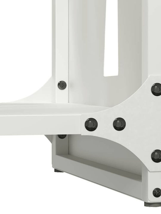 vidaXL Ξύλινο Ράφι Αποθήκευσης Ξύλων 40x30x80cm Λευκό