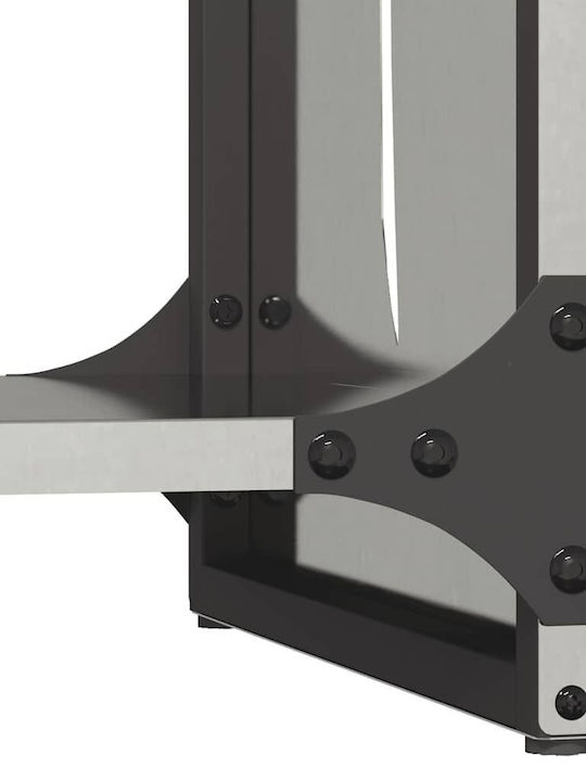 vidaXL Inox Ράφι Αποθήκευσης Ξύλων 40x30x80cm Ασημί