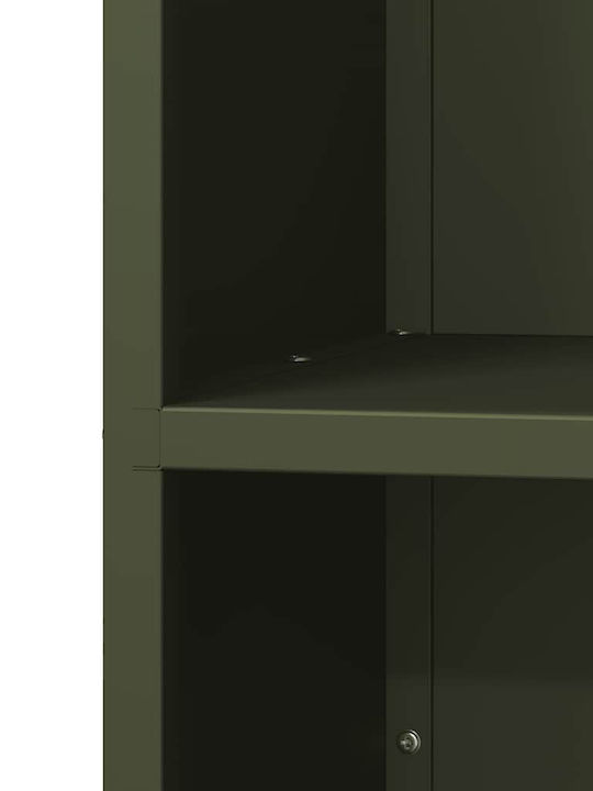 vidaXL Дърво Рафт Съхранение на Дърва 40x30x75см Зелен