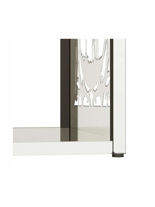 vidaXL Inox Ράφι Αποθήκευσης Ξύλων 40x40x40cm Ασημί